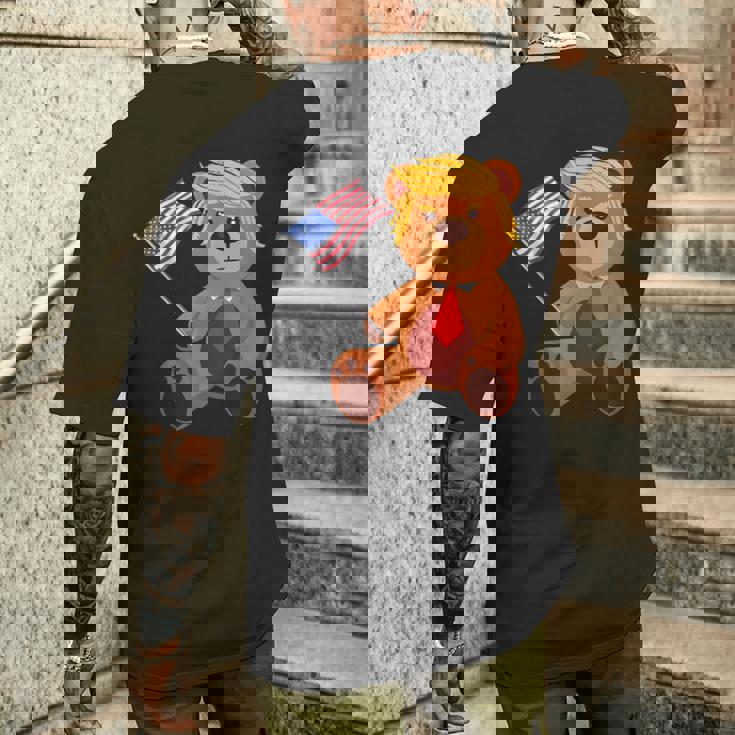 Trumpy Bear Trump 24 トランプ大統領選挙 2024 メンズTシャツ バックプリント 彼への贈り物