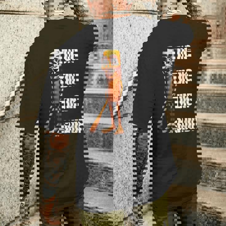 Tung Tung Tungahur イタリアンブレインレッドミーム メンズTシャツ バックプリント 彼への贈り物