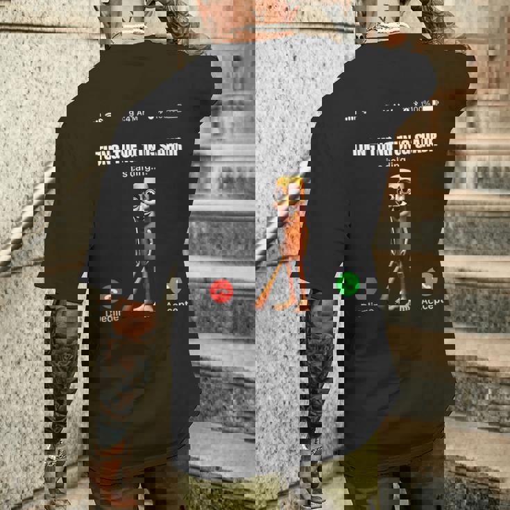 Tung Tung Tungahur-イタリアのブレインロットミーム メンズTシャツ バックプリント 彼への贈り物