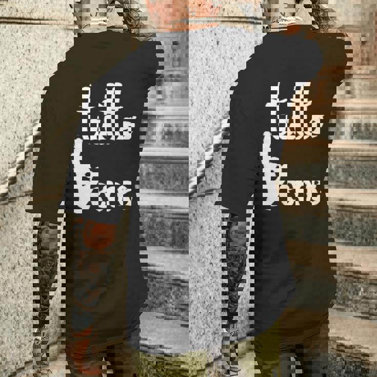 Tutto Bene イタリア語のいいことわざ Okay Good Excellent メンズTシャツ バックプリント 彼への贈り物