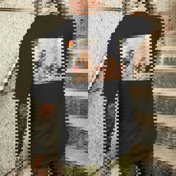 Two Angels Cherubs システィーナ メンズTシャツ バックプリント 彼への贈り物