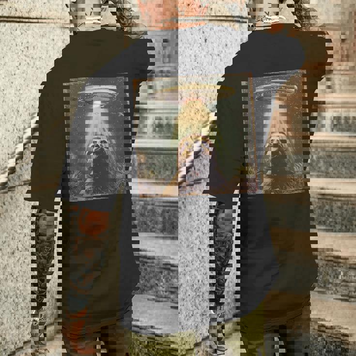 Ufo と面白いナマケモノのセルフィー、面白いナマケモノ メンズTシャツ バックプリント 彼への贈り物