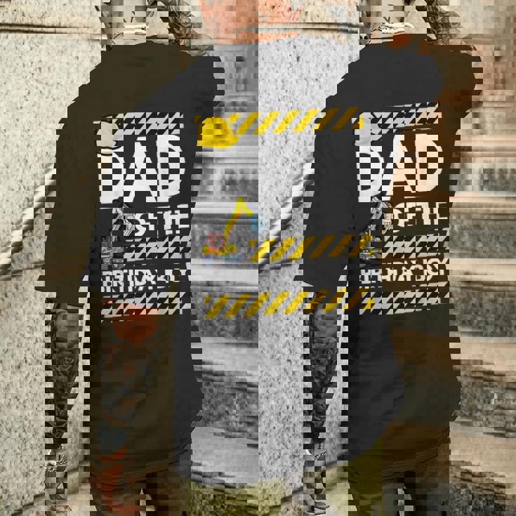 Uomo Papà Della Costruzione Ragazzo Divertente Gru Escavatore Compleanno T-shirt da uomo con stampa posteriore Regalos para él