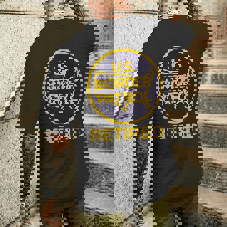 US ボーダー パトロール 退職 面白い アメリカン 愛国心 ユーモア メンズTシャツ バックプリント 彼への贈り物