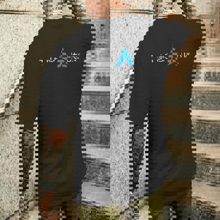 I Use Arch、Btw メンズTシャツ バックプリント 彼への贈り物