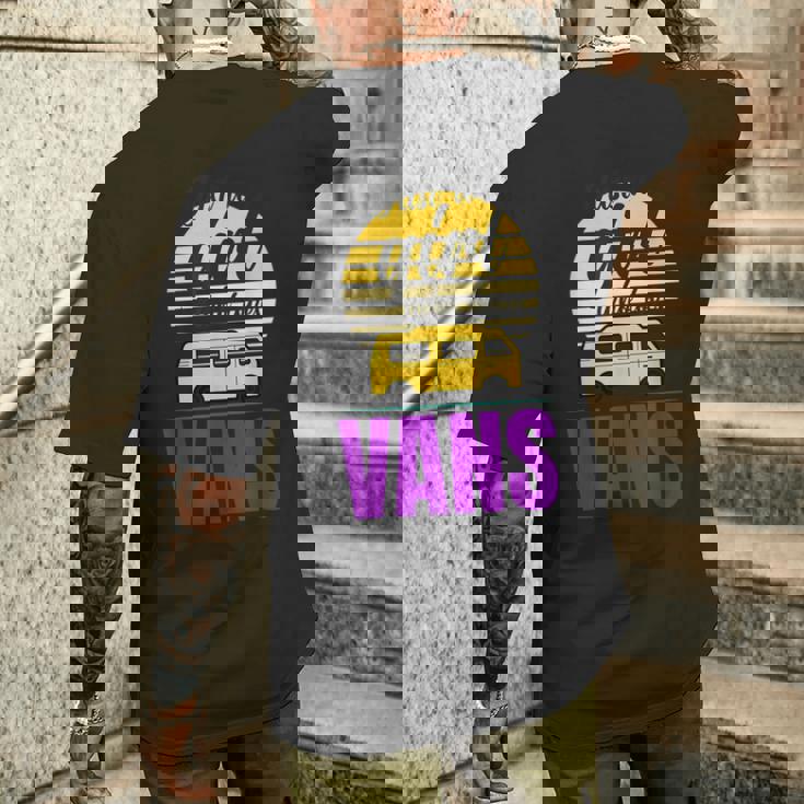 Van Life サンサーファーガールanlife バンを愛する少女 メンズTシャツ バックプリント 彼への贈り物