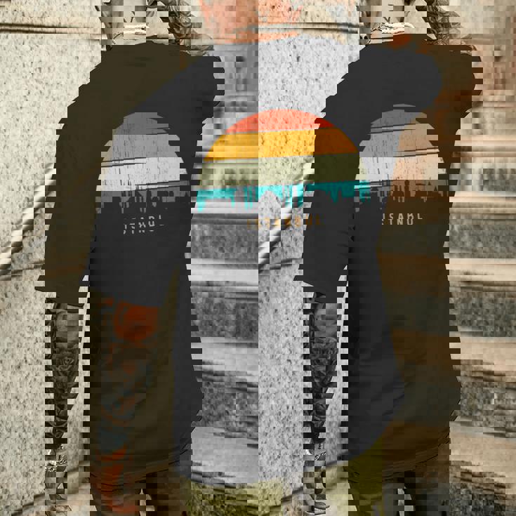 Vintage Retrotyle City Turkeykyline Cityscape Istanbul 長袖tシャツ メンズTシャツ バックプリント 彼への贈り物