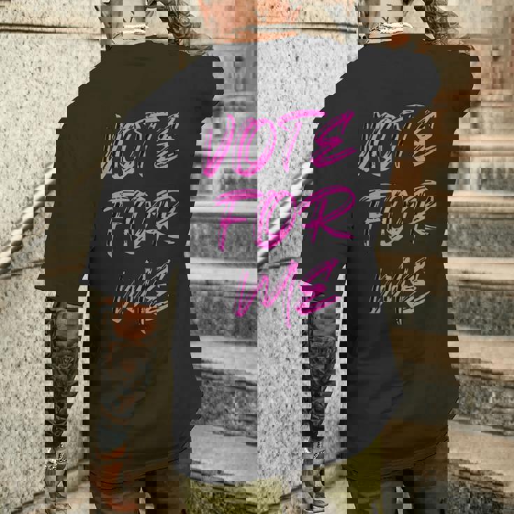 Vote For Me 選挙日 生徒会アパレル メンズTシャツ バックプリント 彼への贈り物