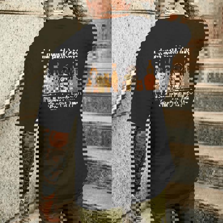 I Wanted Only Wanted 10 Dogs But If God Want Me Have 20 Then 40 メンズTシャツ バックプリント 彼への贈り物