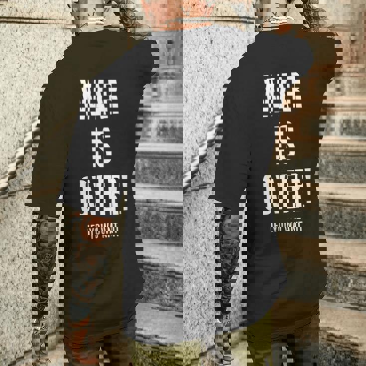 War Is Over If You Want It メンズTシャツ バックプリント 彼への贈り物