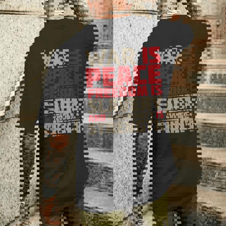 War Is Peace 引用tシャツ メンズTシャツ バックプリント 彼への贈り物