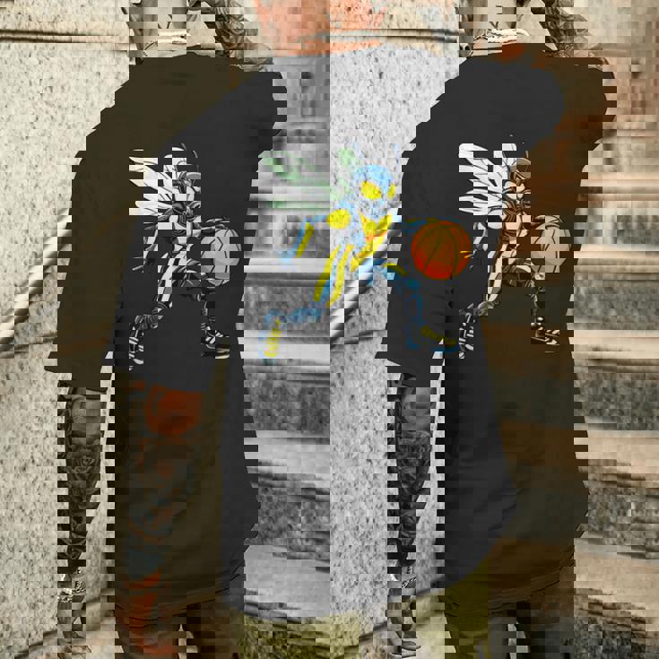 Wasp バスケットボール選手バスケットボール スズメバチ メンズTシャツ バックプリント 彼への贈り物