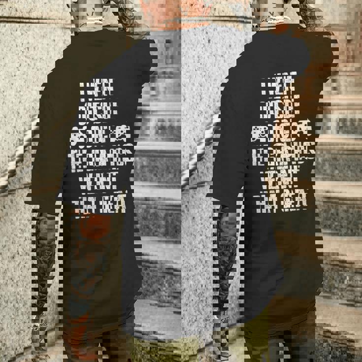 I Went Out Once Graphics Wernot That Great Gamer メンズTシャツ バックプリント 彼への贈り物