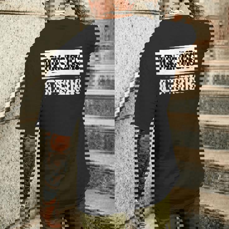 Workucks Go Fishing メンズTシャツ バックプリント 彼への贈り物