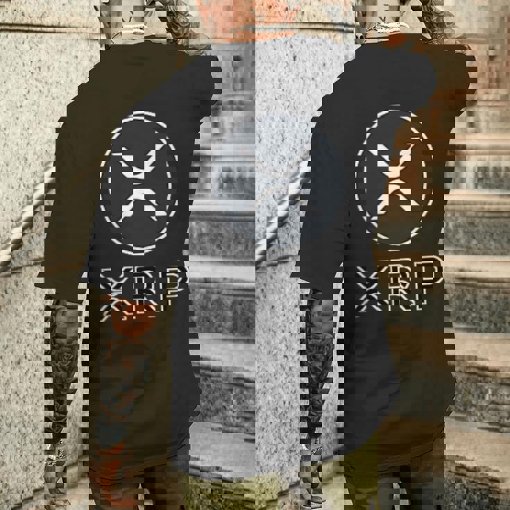 Xrp リップル 暗号通貨ポケットロゴ メンズTシャツ バックプリント 彼への贈り物