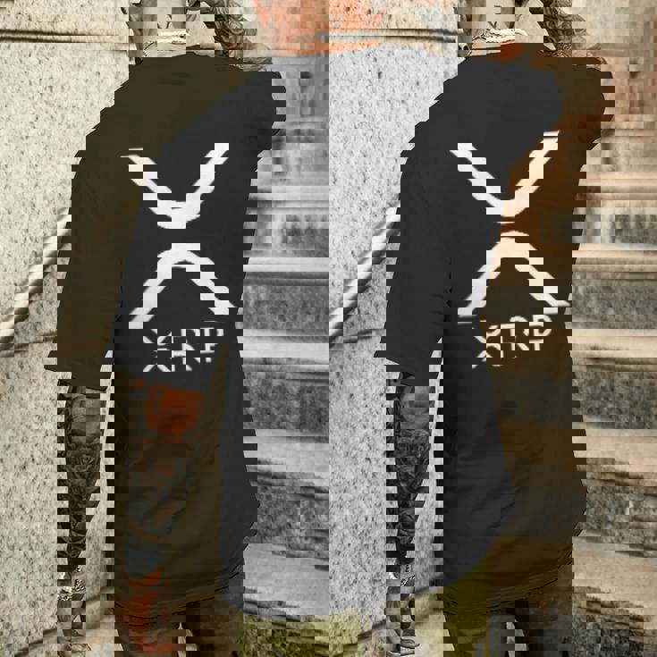 Xrpロゴ暗号通貨暗号 メンズTシャツ バックプリント 彼への贈り物