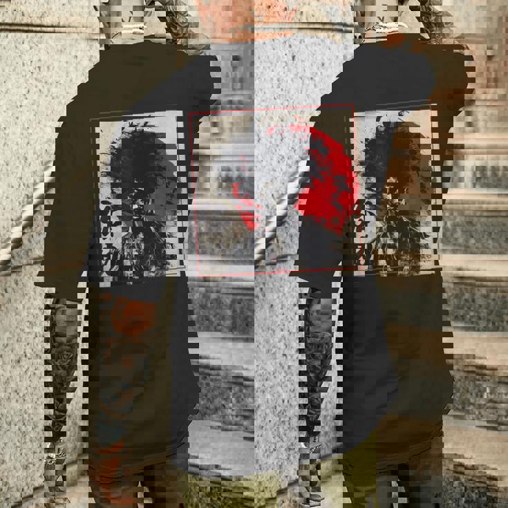 Yasuke アフロサムライ 七徳 武士道コード メンズTシャツ バックプリント 彼への贈り物