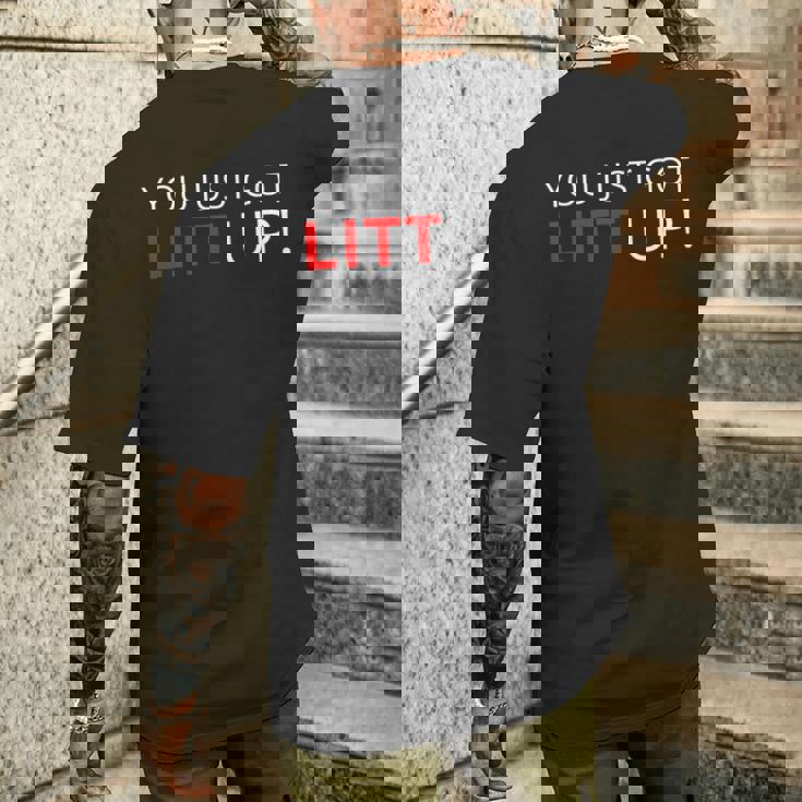 You Just Got Litt Up クールtシャツ メンズTシャツ バックプリント 彼への贈り物