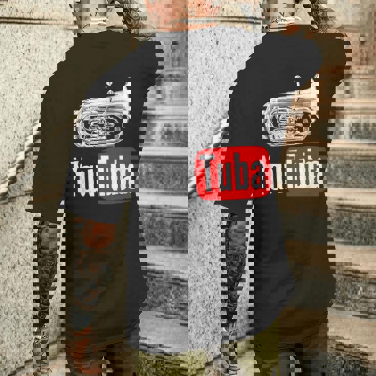 You Tuba Tuba マーチングバンド ユーフォニアム チューバ メンズTシャツ バックプリント 彼への贈り物