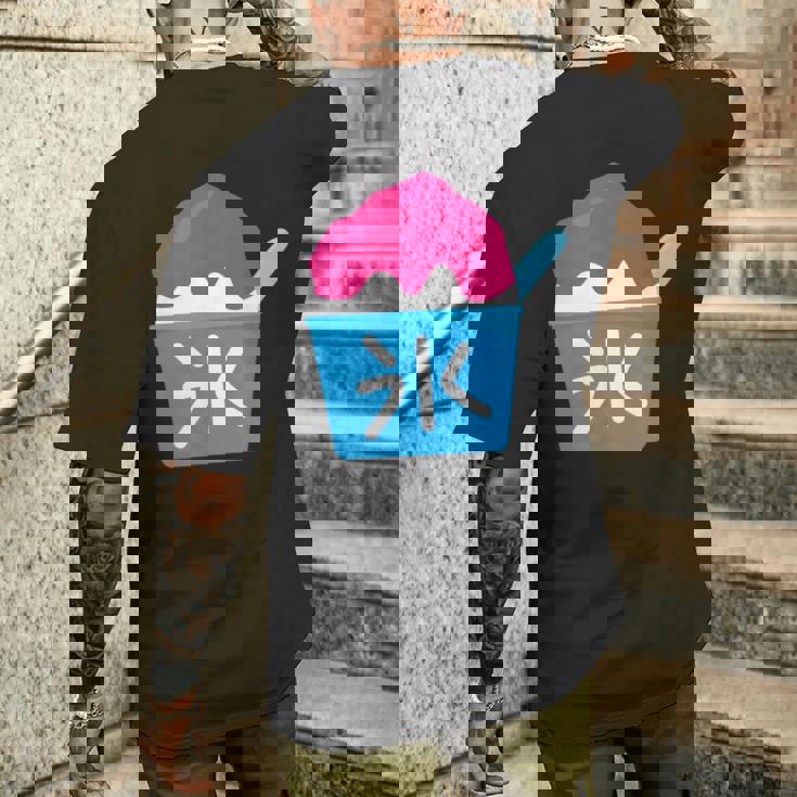 【かき氷】お祭り かきごおり 食べ物 夏服 可愛い 面白い おもしろ シンプル ウケ狙い メンズ キッズ レディース メンズTシャツ バックプリント 彼への贈り物