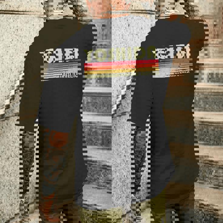 【吉田 芳田 よしだ】名前 名字 家族お揃い ギャグ ネタ ウケ狙い 贈り物 ギフト 面白い おもしろ メンズTシャツ バックプリント 彼への贈り物