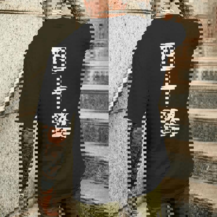 【四十路】ギャグ ネタ ウケ狙い 贈り物 ギフト 面白い 文字 おもしろ メンズTシャツ バックプリント 彼への贈り物