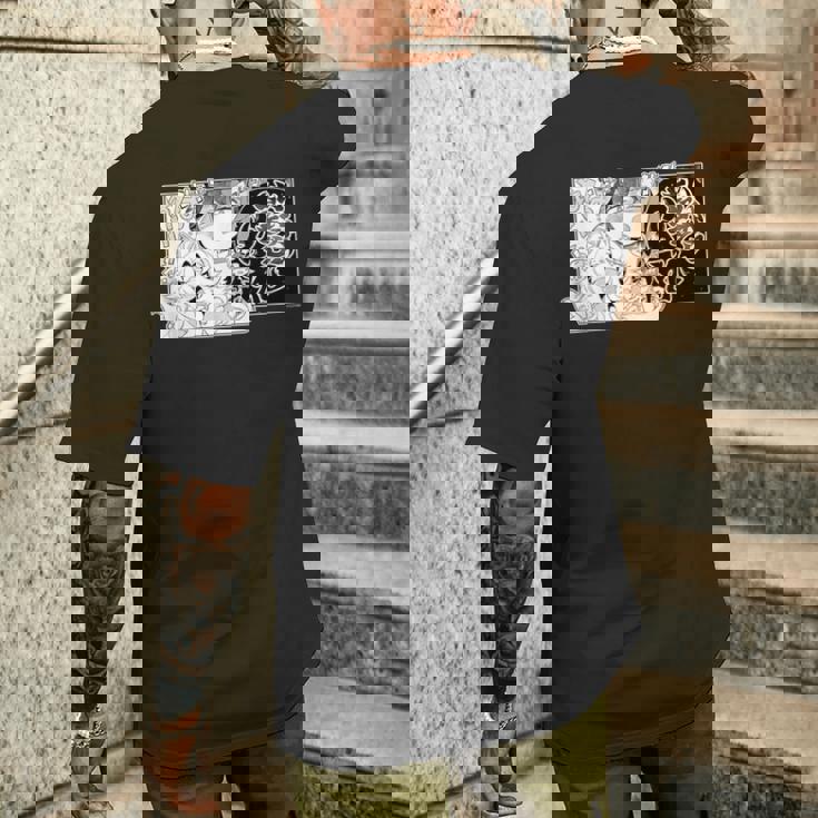 【大神ミオ】『ヤマト神想怪異譚』漫画コマtシャツ（本人セレクト 日本語） メンズTシャツ バックプリント 彼への贈り物