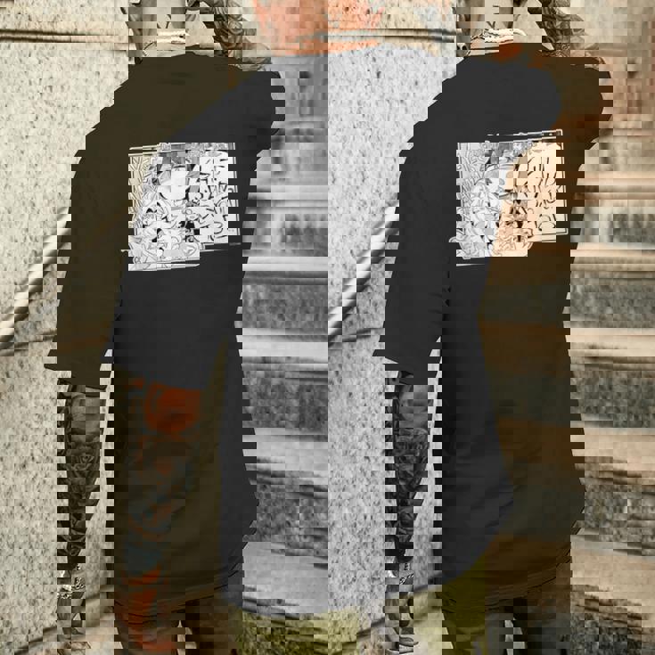 【大神ミオ】『ヤマト神想怪異譚』漫画コマtシャツ（本人セレクト 英語） メンズTシャツ バックプリント 彼への贈り物