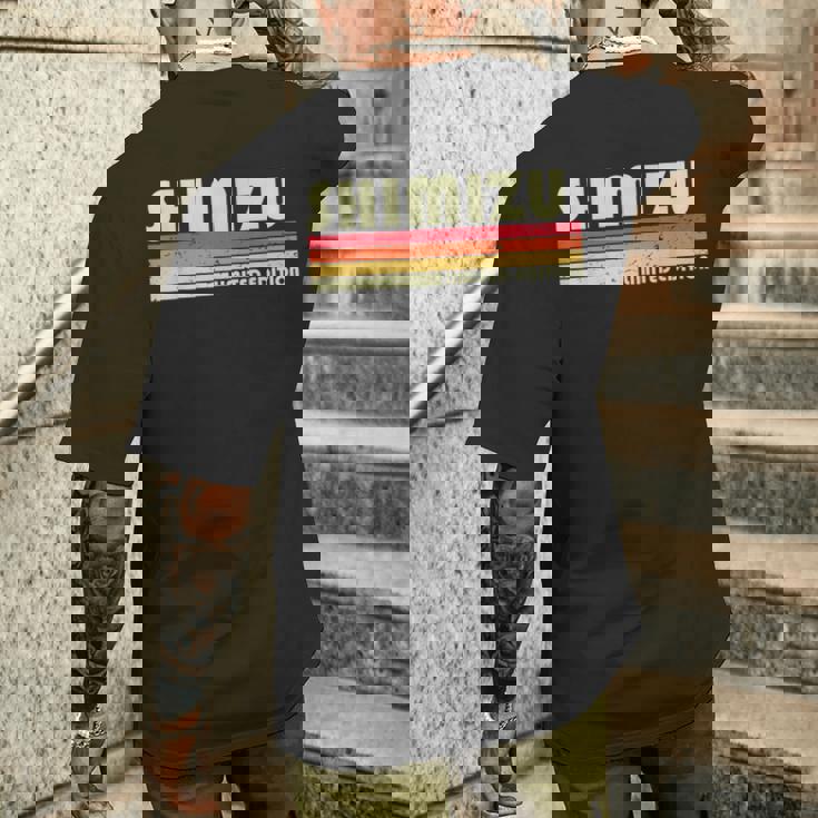 【清水 しみず】名前 名字 家族お揃い ギャグ ネタ ウケ狙い 贈り物 ギフト 面白い おもしろ メンズTシャツ バックプリント 彼への贈り物