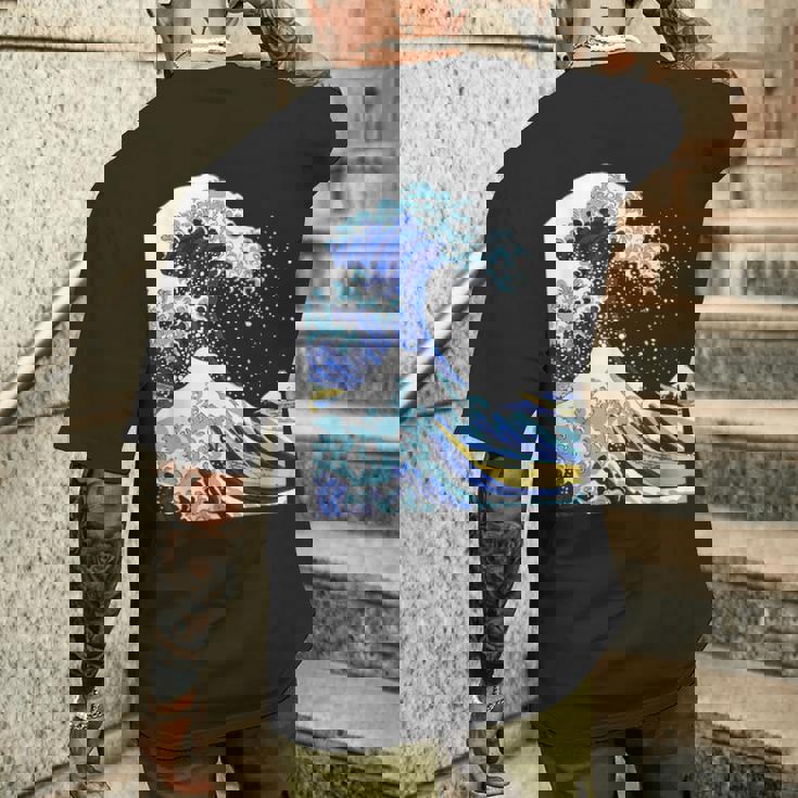 【神奈川沖浪裏】葛飾北斎 和柄 日本のお土産 贈り物 ギフト メンズTシャツ バックプリント 彼への贈り物