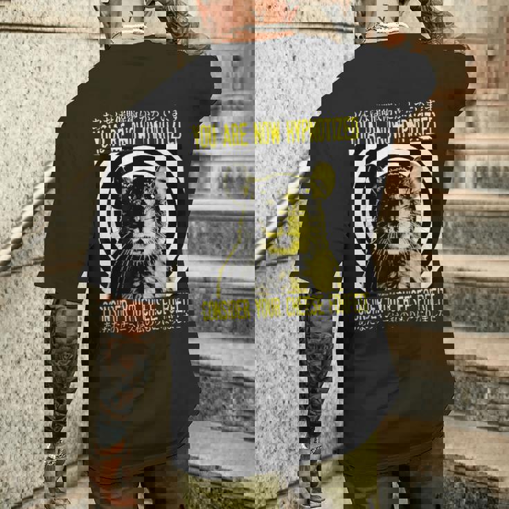 あなたは今、催眠術をかけられた日本ネズミです。 メンズTシャツ バックプリント 彼への贈り物