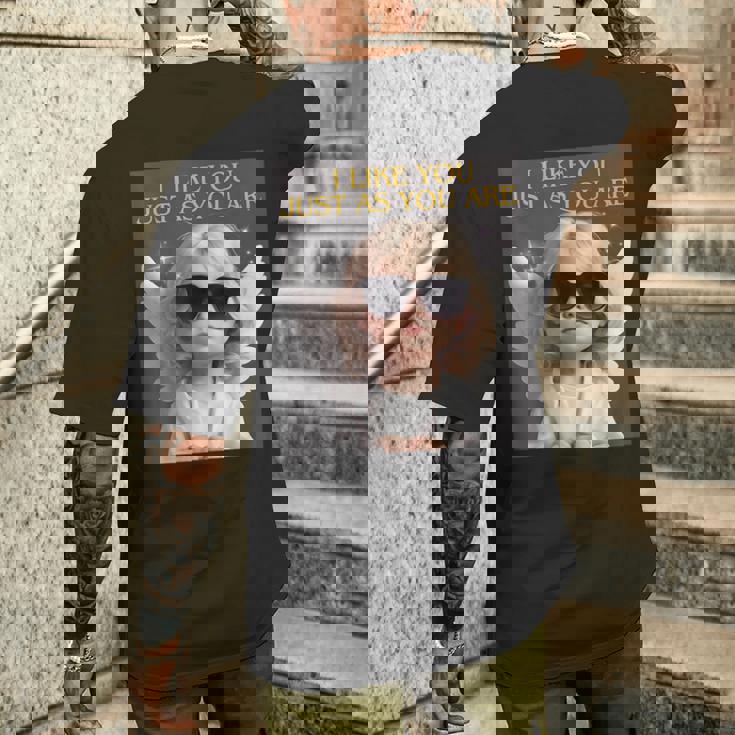 ありのままのあなたが好きだよ。 メンズTシャツ バックプリント 彼への贈り物