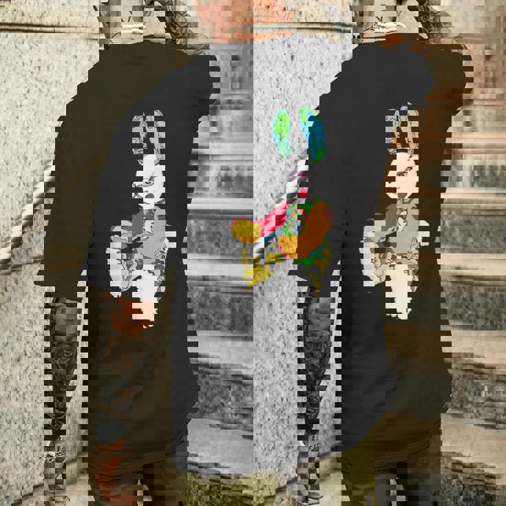 うさぎ星人 Yunaカラー メンズTシャツ バックプリント 彼への贈り物