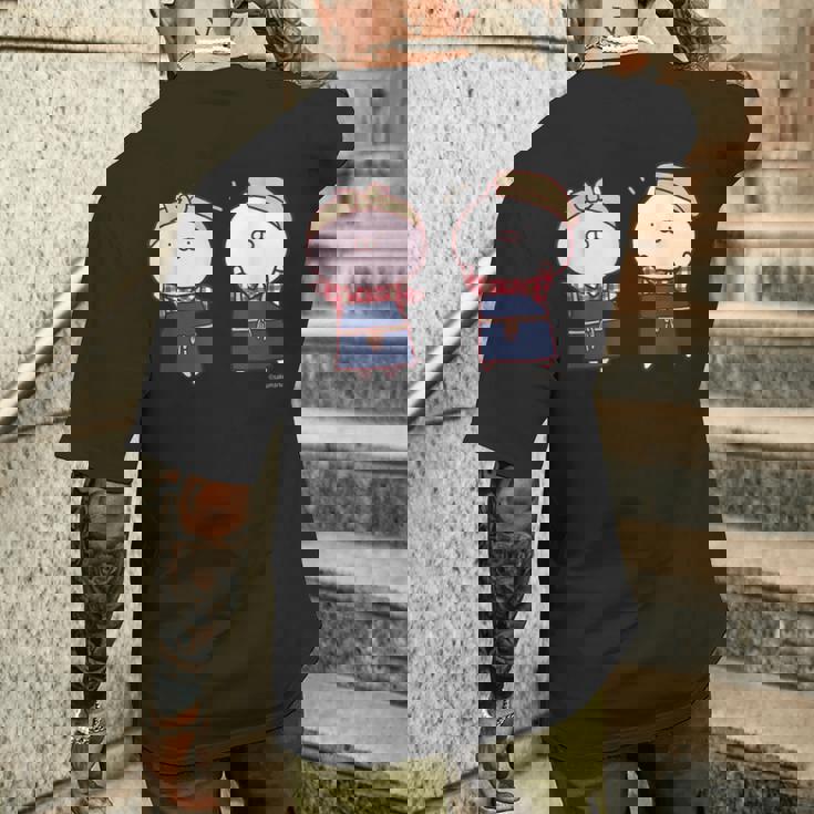 うさまる うさまるとうさこ ダークカラー メンズTシャツ バックプリント 彼への贈り物