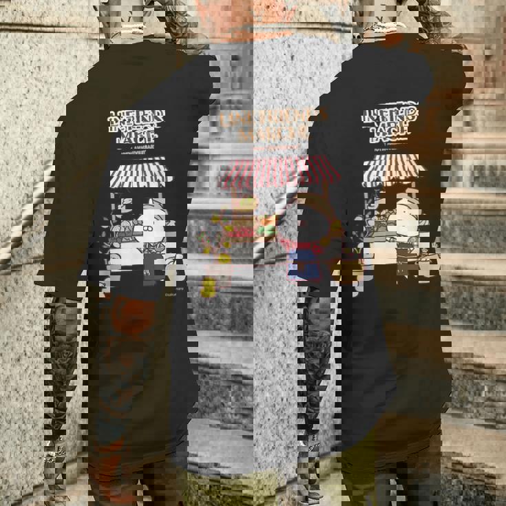 うさまる ベジまるシェロゴ付 ダークカラー メンズTシャツ バックプリント 彼への贈り物