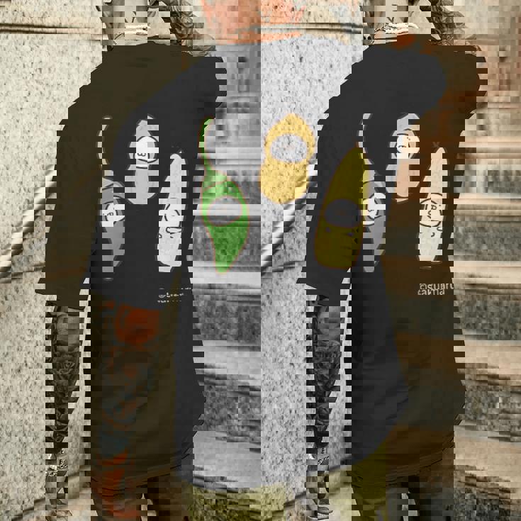 うさまる ベジまるズ ダークカラー メンズTシャツ バックプリント 彼への贈り物