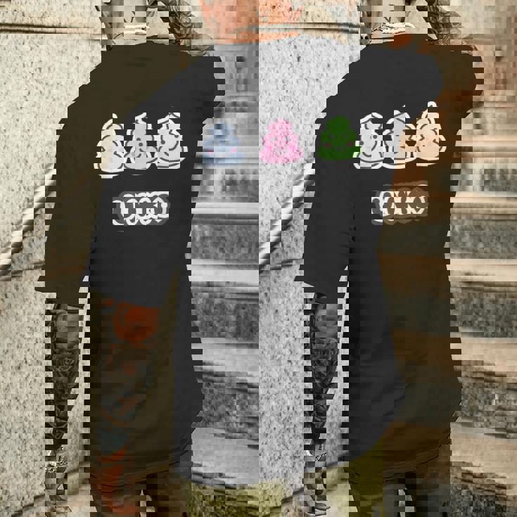 うんこ くん《3 スリー》【Unko】うんち ポップ ゆるくて かわいい キャラクター イラスト メンズTシャツ バックプリント 彼への贈り物