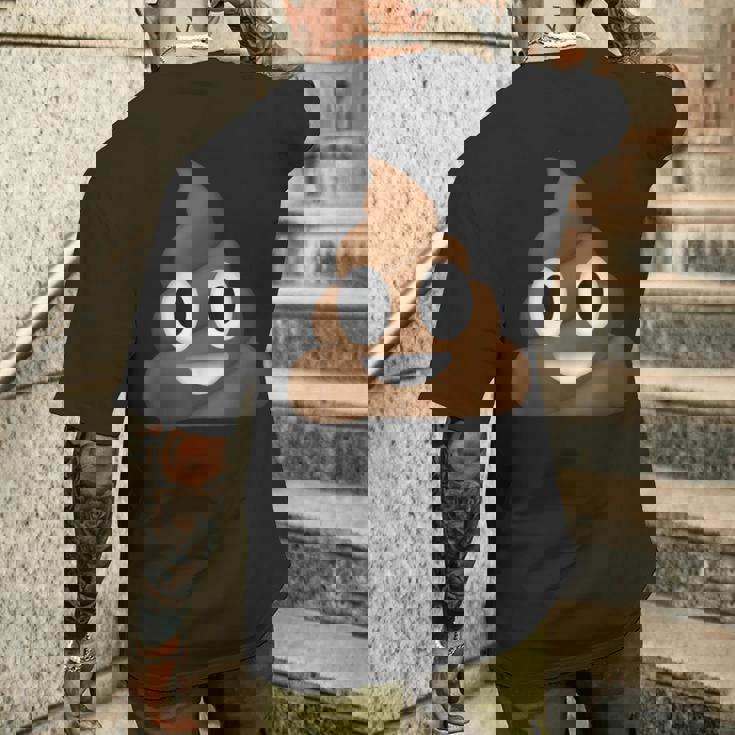 うんちパイル 笑顔 ハッピー うんちパイル うんちの渦 かわいい おもしろい メンズTシャツ バックプリント 彼への贈り物