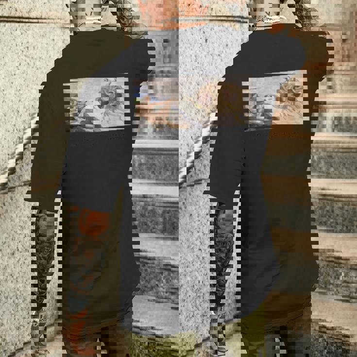 おかしい。ラーメンを頂けますか？空飛ぶスパゲッティモンスターギフト メンズTシャツ バックプリント 彼への贈り物