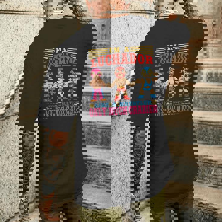 おかしなプロレス ルチャ・リブレ・ルチャドール メンズTシャツ バックプリント 彼への贈り物