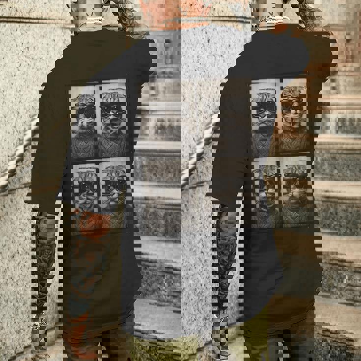 おしゃれメガネのスコティッシュフォールド メンズTシャツ バックプリント 彼への贈り物