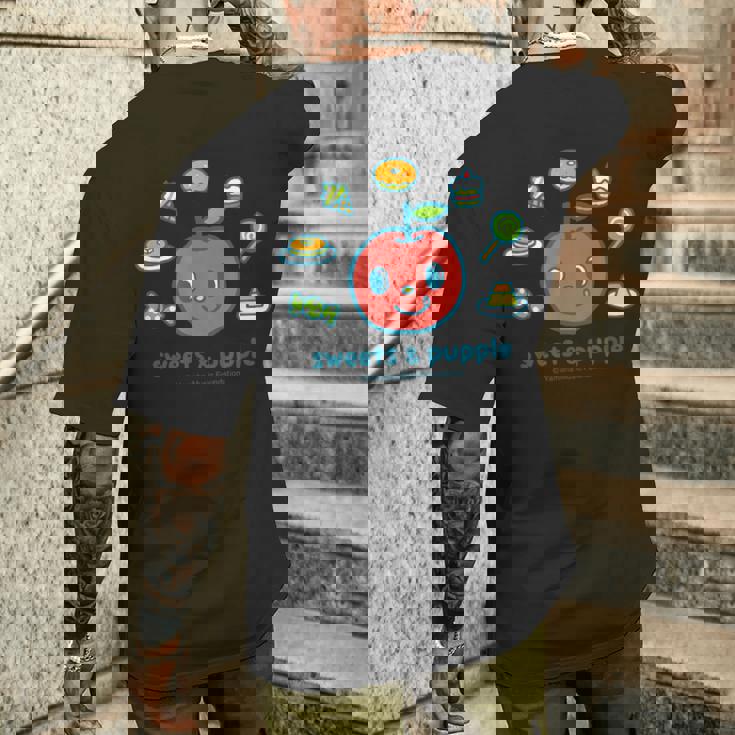 おなかがグ〜Weets&Pupple メンズTシャツ バックプリント 彼への贈り物