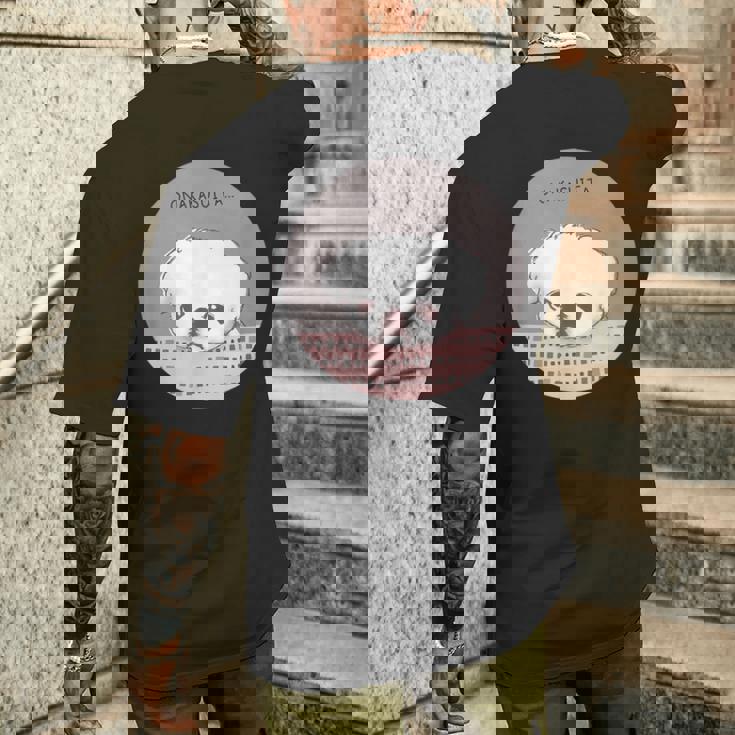 おなかすいた 犬 ワンコ 愛犬 ペキニーズ もふもふ うるうる かわいい 腹ペコ おねだり メンズ レディース キ メンズTシャツ バックプリント 彼への贈り物