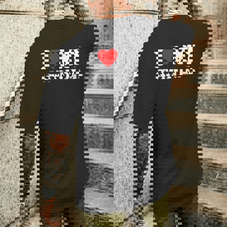 おばあちゃん大好きおばあちゃん大好き メンズTシャツ バックプリント 彼への贈り物