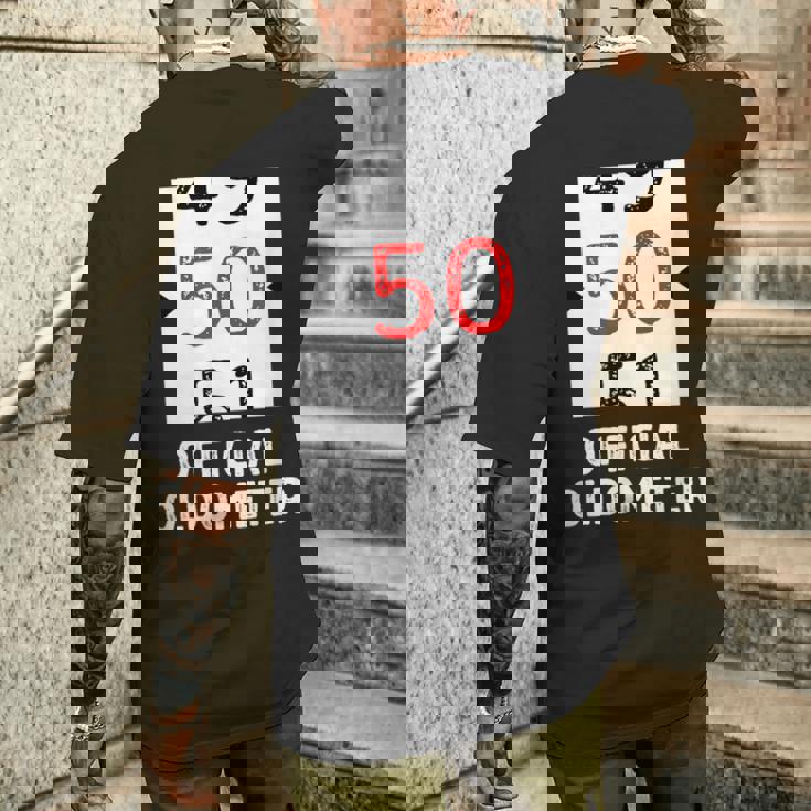 おもしろい 50歳の誕生日 オールドメーター 50歳 50歳 誕生日 50歳 50歳 メンズTシャツ バックプリント 彼への贈り物