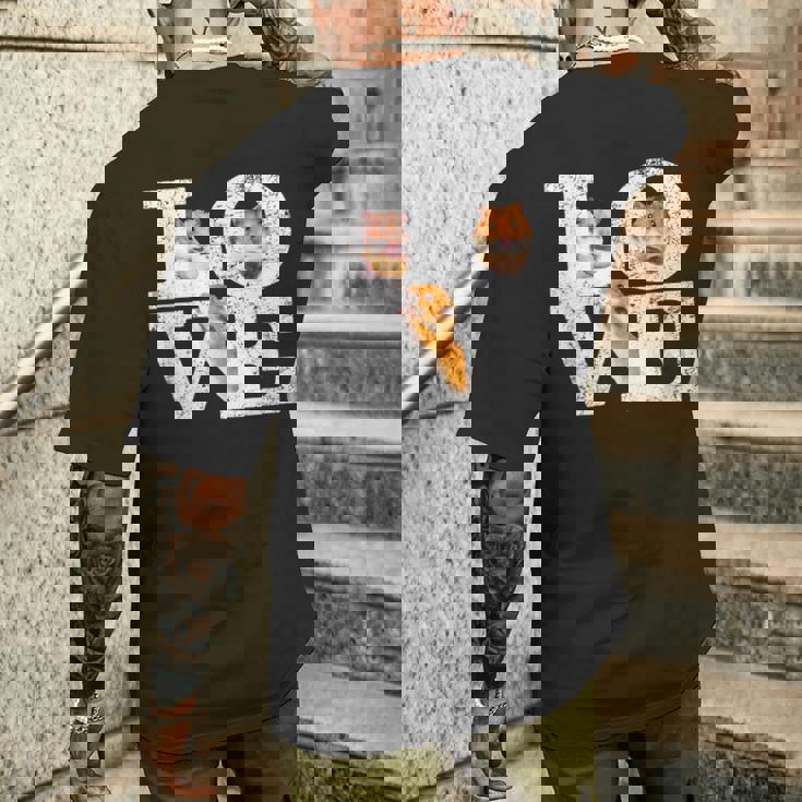 おもしろい I Love Hamsters ギフト かわいい ハムスター ペット好き ハムスター メンズTシャツ バックプリント 彼への贈り物