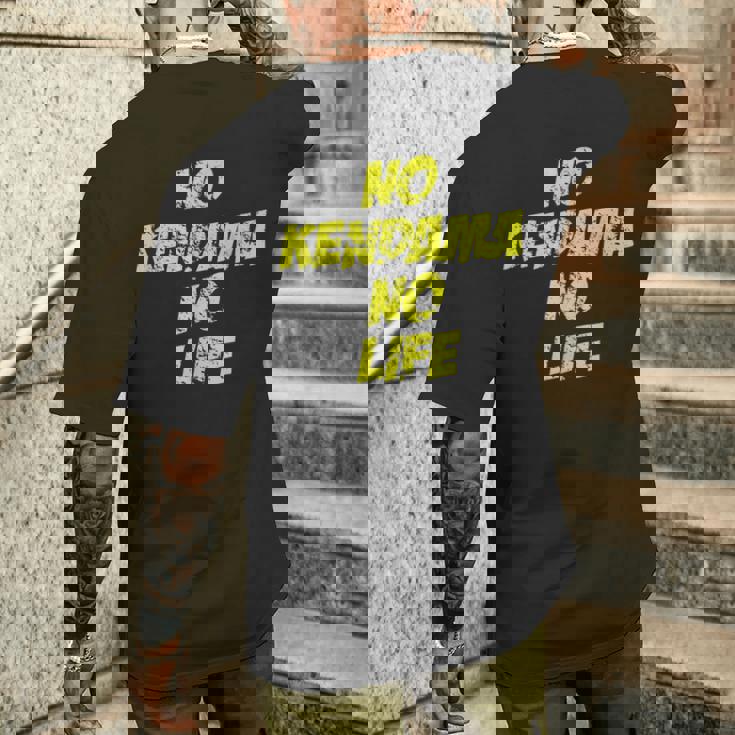 おもしろけん玉 「No Kendama No Life」 メンズTシャツ バックプリント 彼への贈り物