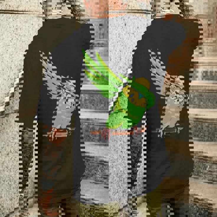 おもしろインコ セキセイインコ ペット オウム 動物 愛 メンズTシャツ バックプリント 彼への贈り物