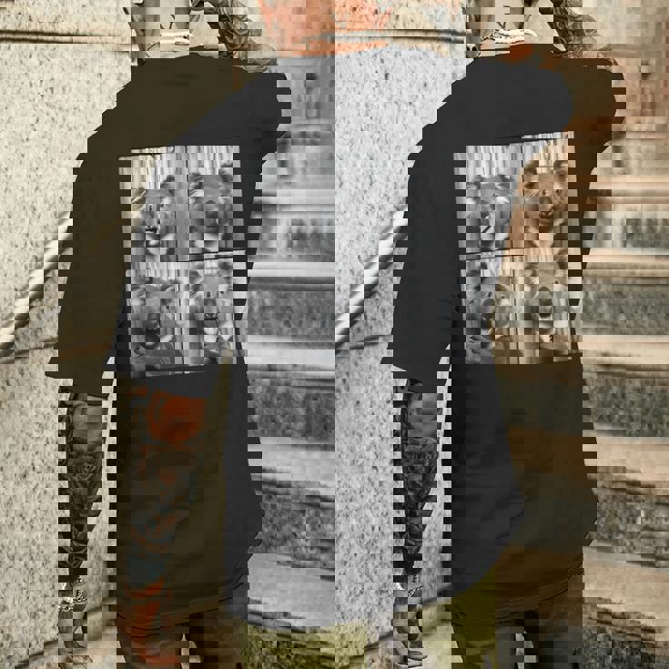 おもしろコアラ顔笑いコアラ動物写真かわいいコアラ メンズTシャツ バックプリント 彼への贈り物