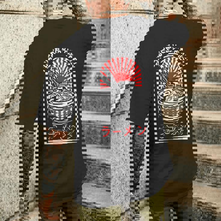 おもしろラーメン 和風丼 箸 メンズTシャツ バックプリント 彼への贈り物